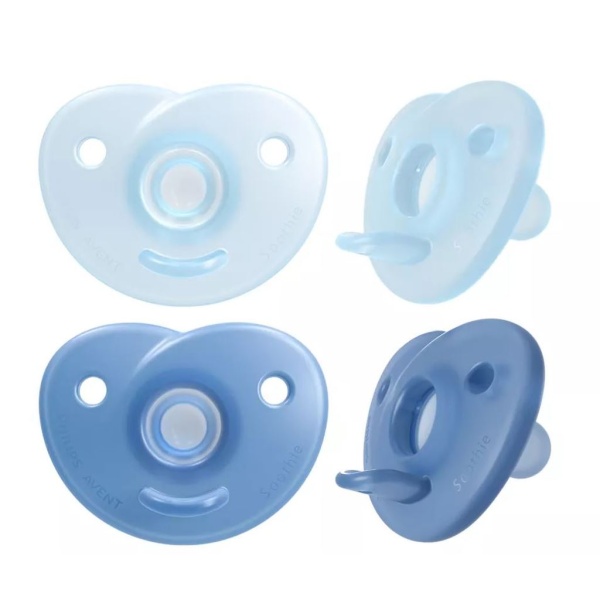 Philips Avent Curved Soothie O-6 Månader Blue Hush/Blue 2 st