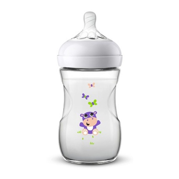 Philips Avent Natural Babyflaska +1 Månader Hippo 260 ml