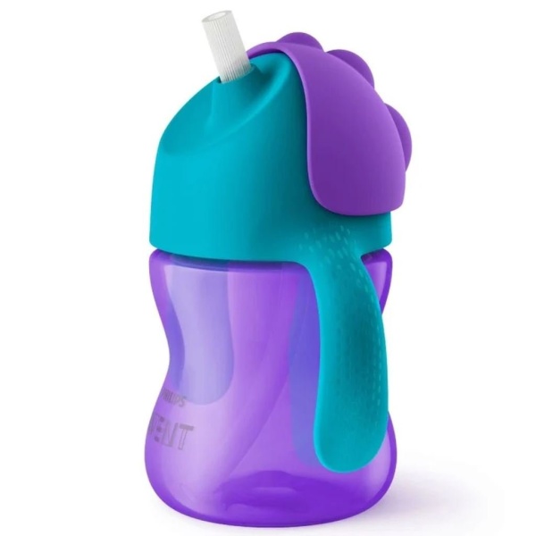 Philips Avent Sugrörsmugg Bendy Lila & Turkos 200 ml