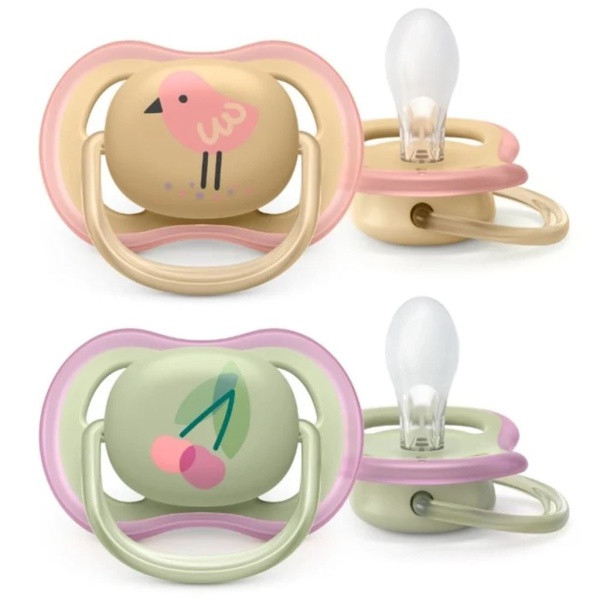 Philips Avent Ultra Air Napp 0-6 Månader Gul & Grön 2 st