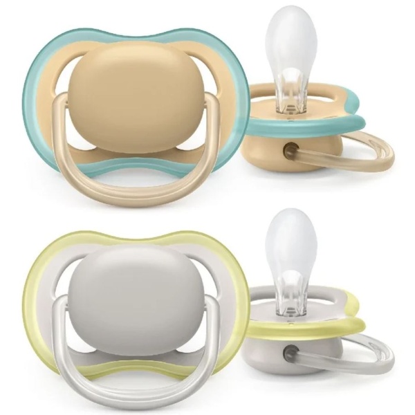 Philips Avent Ultra Air Napp 0-6 Månader Gul & Turkos 2 st