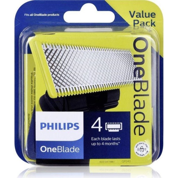 Philips OneBlade QP240 Ersättningsrakblad 4 st