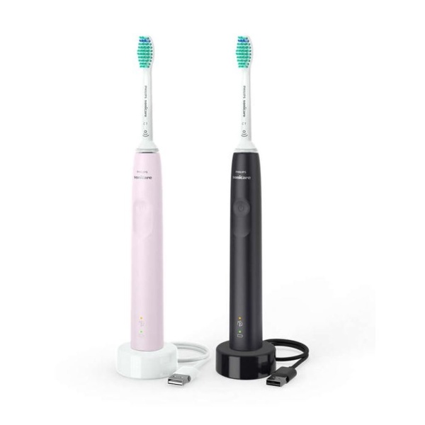 Philips Sonicare ProtectiveClean 3100 Series HX3675/15 Eltandborste Ljusrosa & Svart 2 st