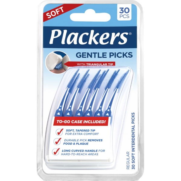 Plackers Gentle Picks Soft Tandstickor 30 st
