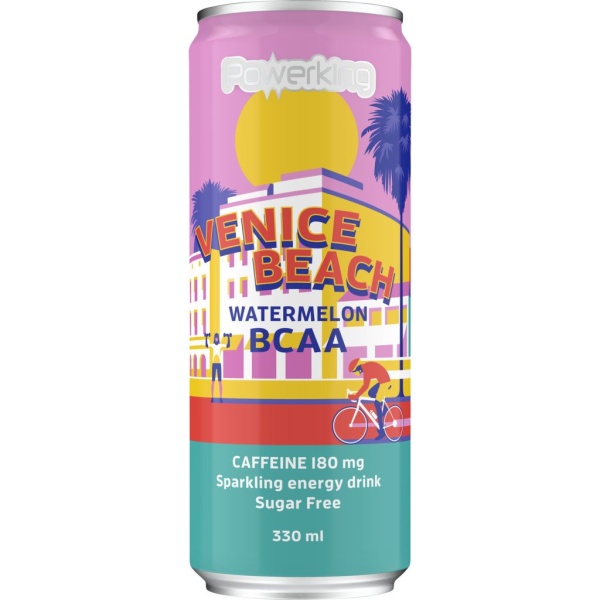 Powerking Venice Beach Watermelon BCAA dryck 330 ml