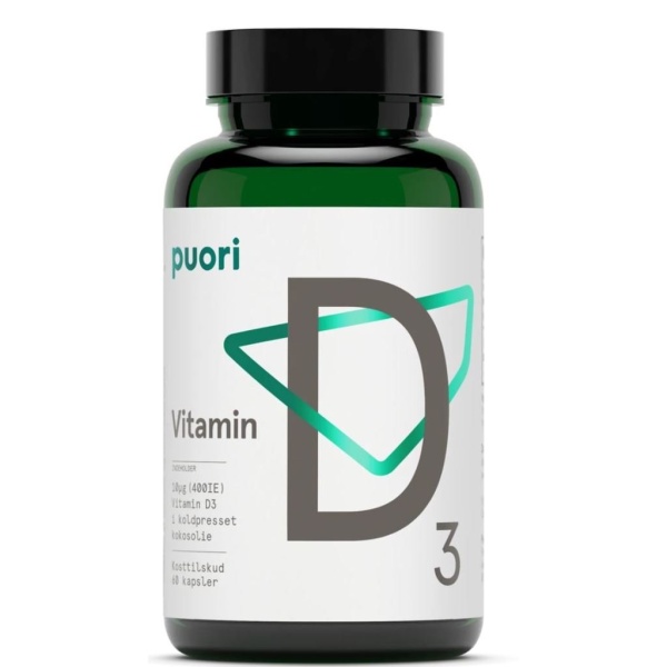 Puori D3 Vitamin-D 10µg 60 kapslar