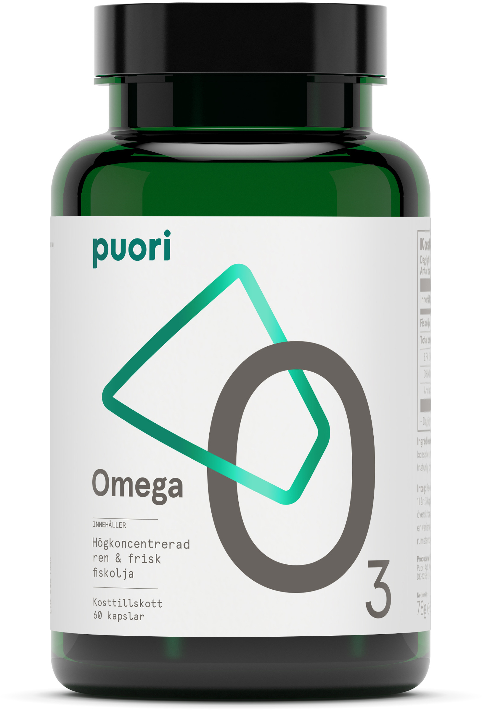 Puori O3 Omega-3 60 kapslar 2000 mg