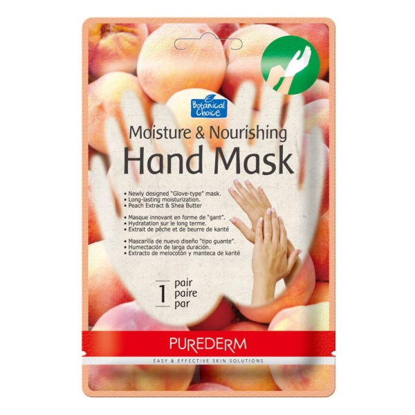 Purederm Moisture & Nourishing Hand Mask Peach 1 par