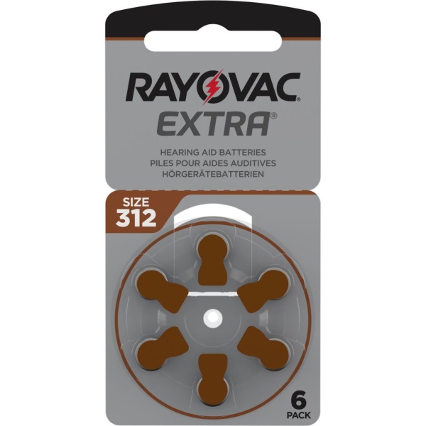 Rayovac Extra Advanced 312 Brun 6 st