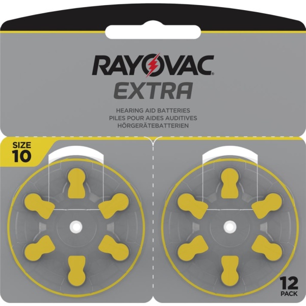 Rayovac Extra Hörapparatsbatterier 10 Gul 12 st
