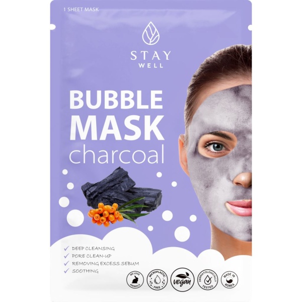 STAY Well Deep Cleansing Bubble Mask Charcoal 1 st