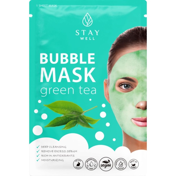 STAY Well Deep Cleansing Bubble Mask Green Tea 1 st
