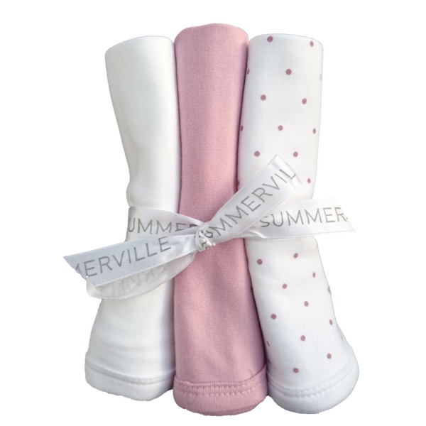 SUMMERVILLE Organic Snuttefilt GOTS Soft Pink Dotty 3-pack