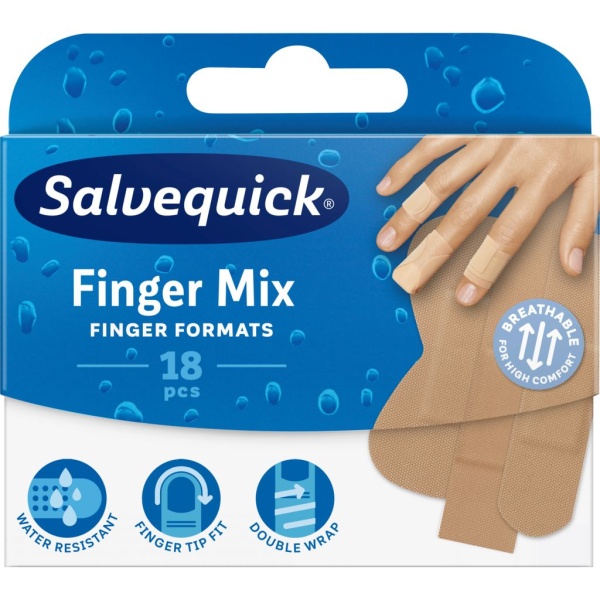 Salvequick Fingerplåster Mix 18 st