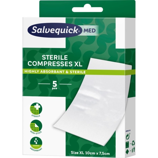 Salvequick MED Compress XL 10 cm x 7,5 cm