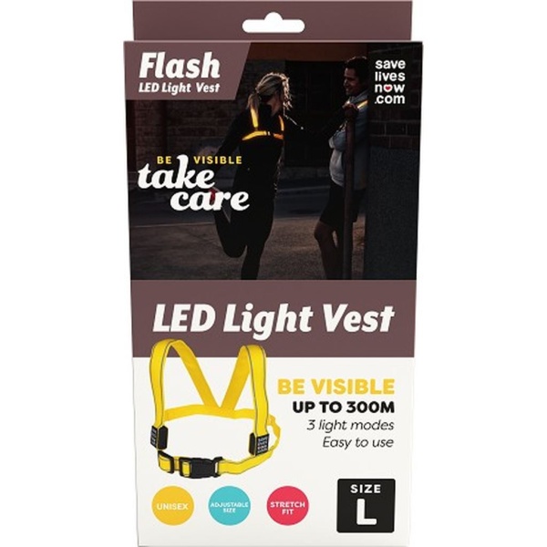 Save Lives Now Flash LED Light Vest Vuxen L 1 st