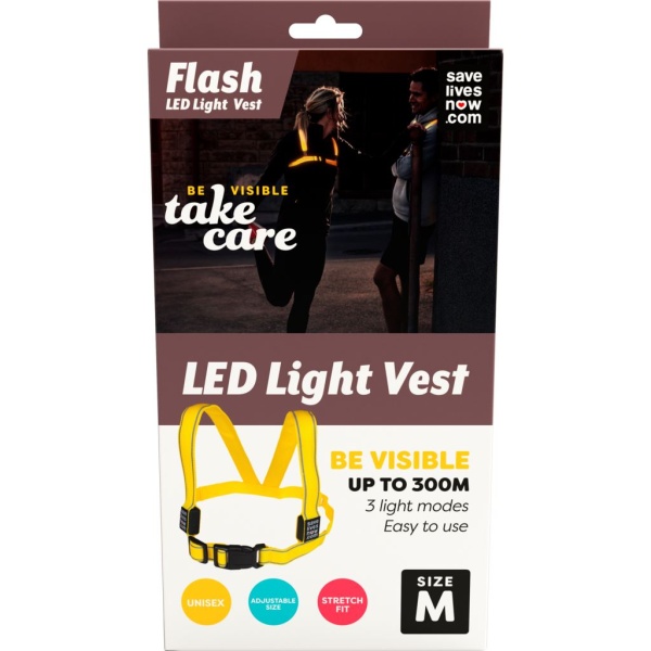 Save Lives Now Flash LED Light Vest Vuxen M 1 st