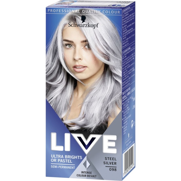 Schwarzkopf LIVE Ultra Bright Or Pastell 098 Steel Silver