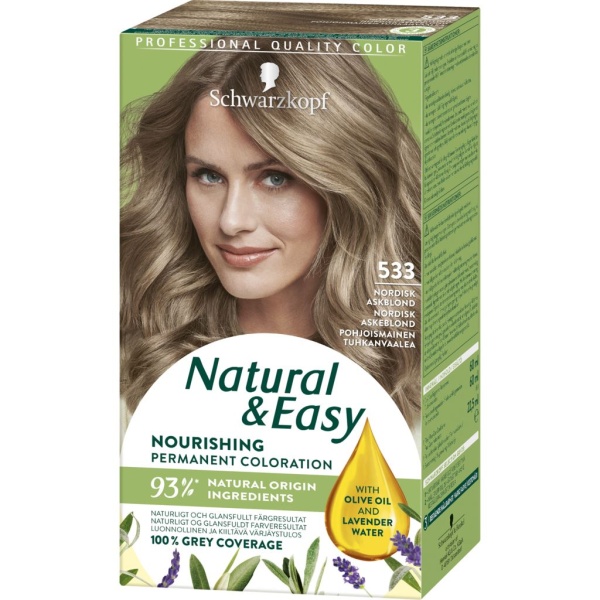 Schwarzkopf Natural & Easy 533 Nordisk Askblond 1 st