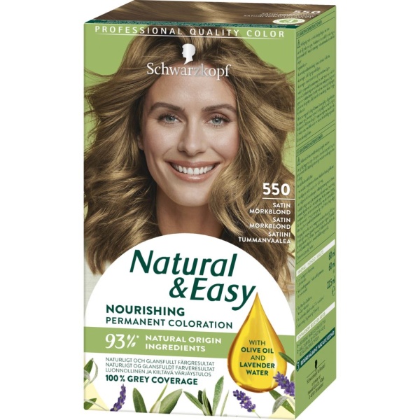Schwarzkopf Natural & Easy 550 Satin Mörkblond 1 st