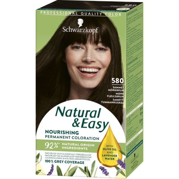 Schwarzkopf Natural & Easy 580 Sammet Mörkbrun 1 st