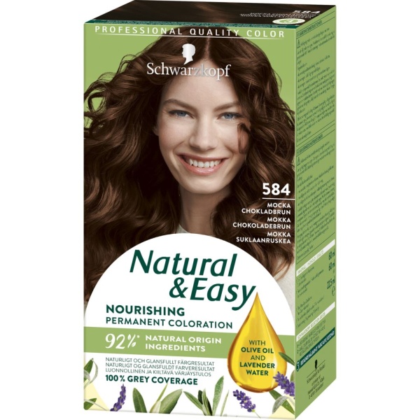 Schwarzkopf Natural & Easy 584 Mocka Chokladbrun 1 st