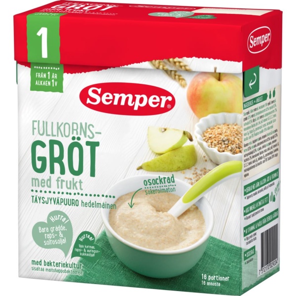 Semper Fruktgröt fullkorn 1 år 480 g