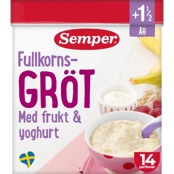 Semper Fullkornsgröt Frukt & Youghurt 470g