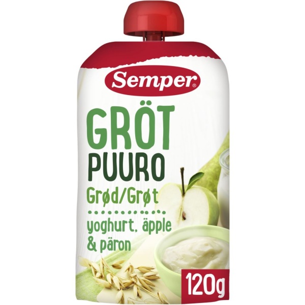 Semper Gröt Youghurt Äpple & Päron 120 g
