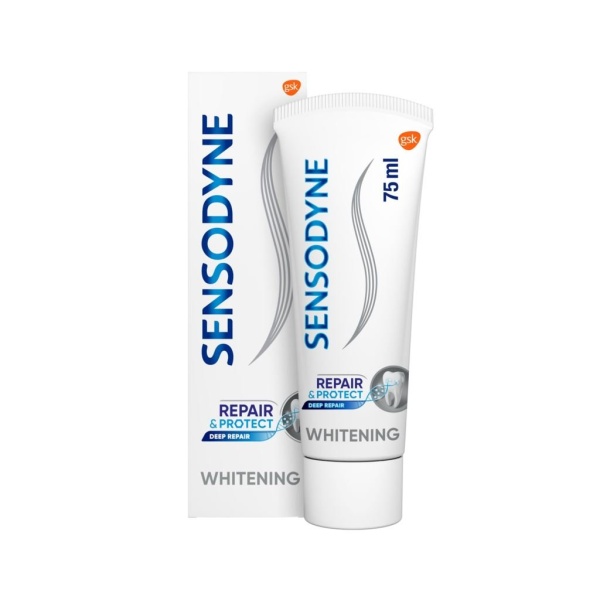 Sensodyne Repair & Protect Whitening tandkräm mot ilningar i tänderna 75 ml