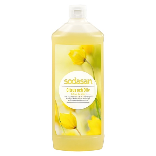 Sodasan Citrus & Oliv Flytande Tvål 1 liter