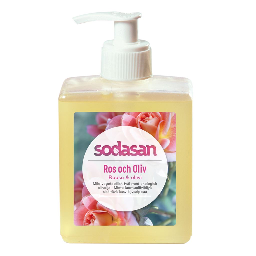 Sodasan Ros & Oliv Flytande Tvål 300 ml