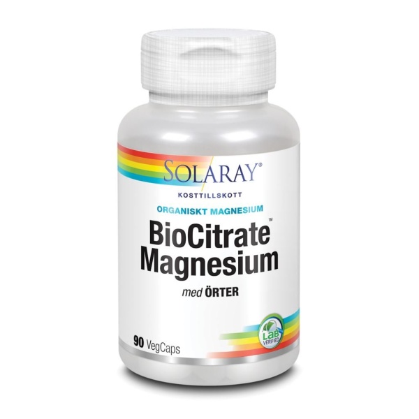 Solaray BioCitate Magnesium 90 kapslar
