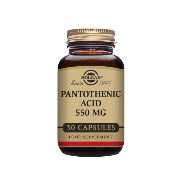 Solgar Pantothenic Acid 550 mg Pantotensyra 50 kapslar