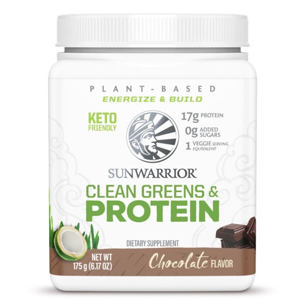 Sunwarrior Clean Greens & Protein Choklad 175 g