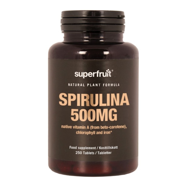Superfruit Spirulina 500 mg 250 tabletter