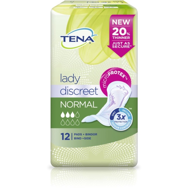 TENA Lady disc normal inkontinensskydd 12 st