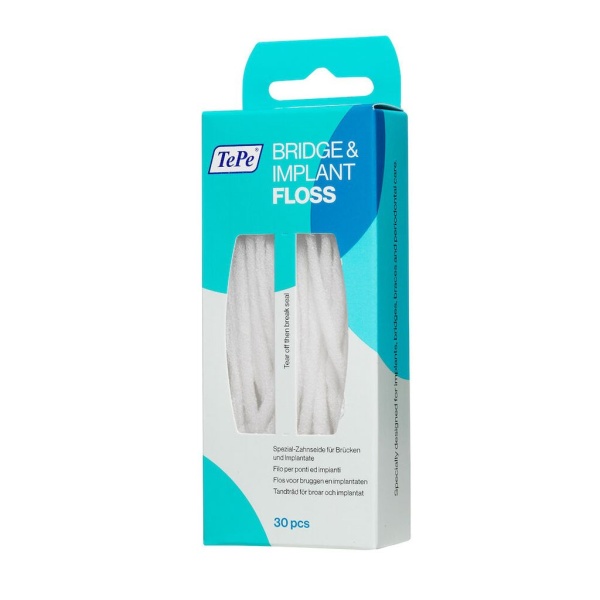 TePe Bridge & Implant Floss Tandtråd 30-pack
