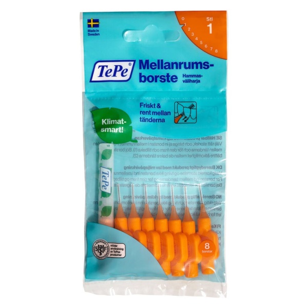 TePe Mellanrumsborste Original 0,45mm Orange 8-pack