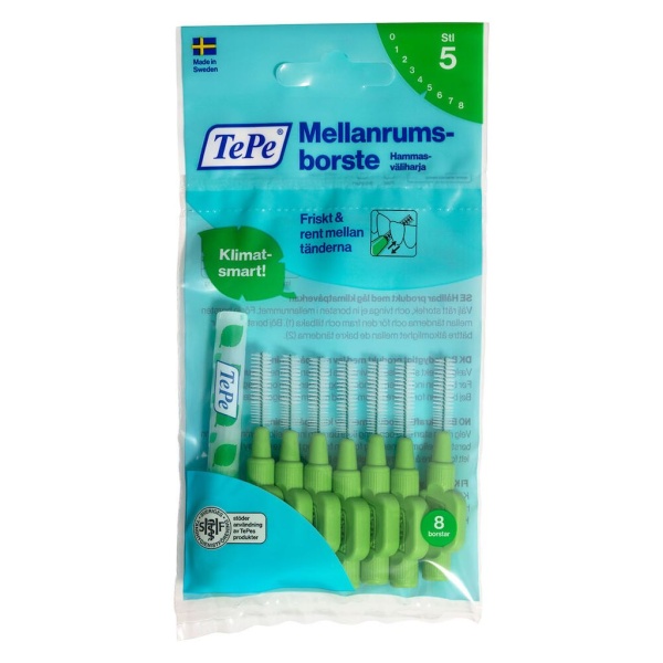 TePe Mellanrumsborste Original 0,8mm Grön 8-pack