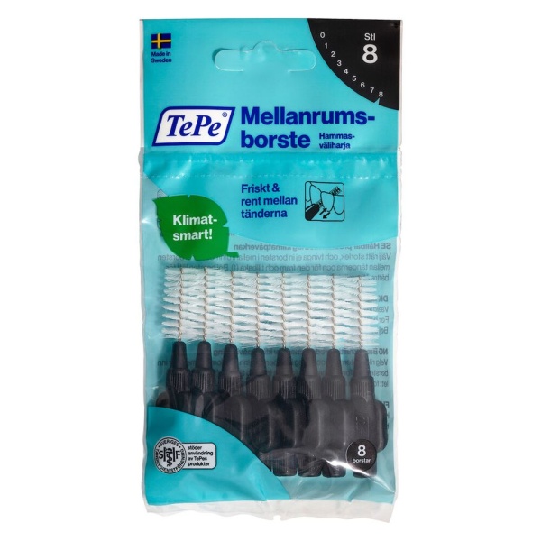 TePe Mellanrumsborste Original 1,5mm Svart 8-pack