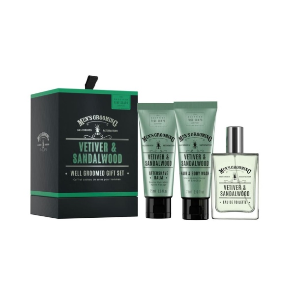 The Scottish Fine Soaps Company Men´s Grooming Vetiver & Sandalwood Well Groomed Gift Set