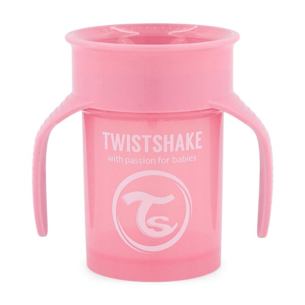 Twistshake 360 Cup 6+m Pastel Pink 1 st