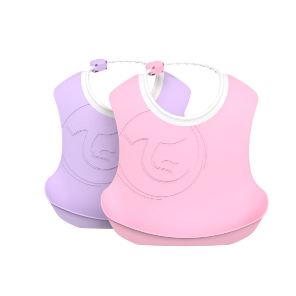 Twistshake Haklapp Rosa & Lila 2-p
