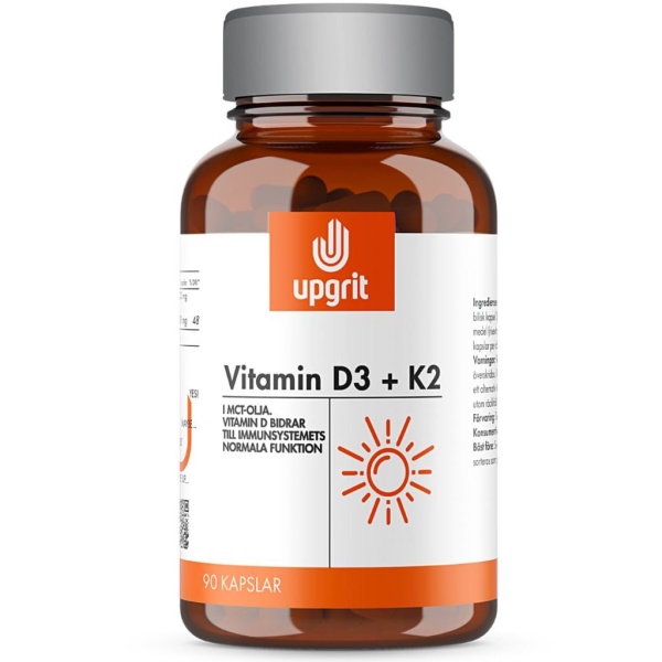 Upgrit Vitamin D3 + K2 90 kapslar