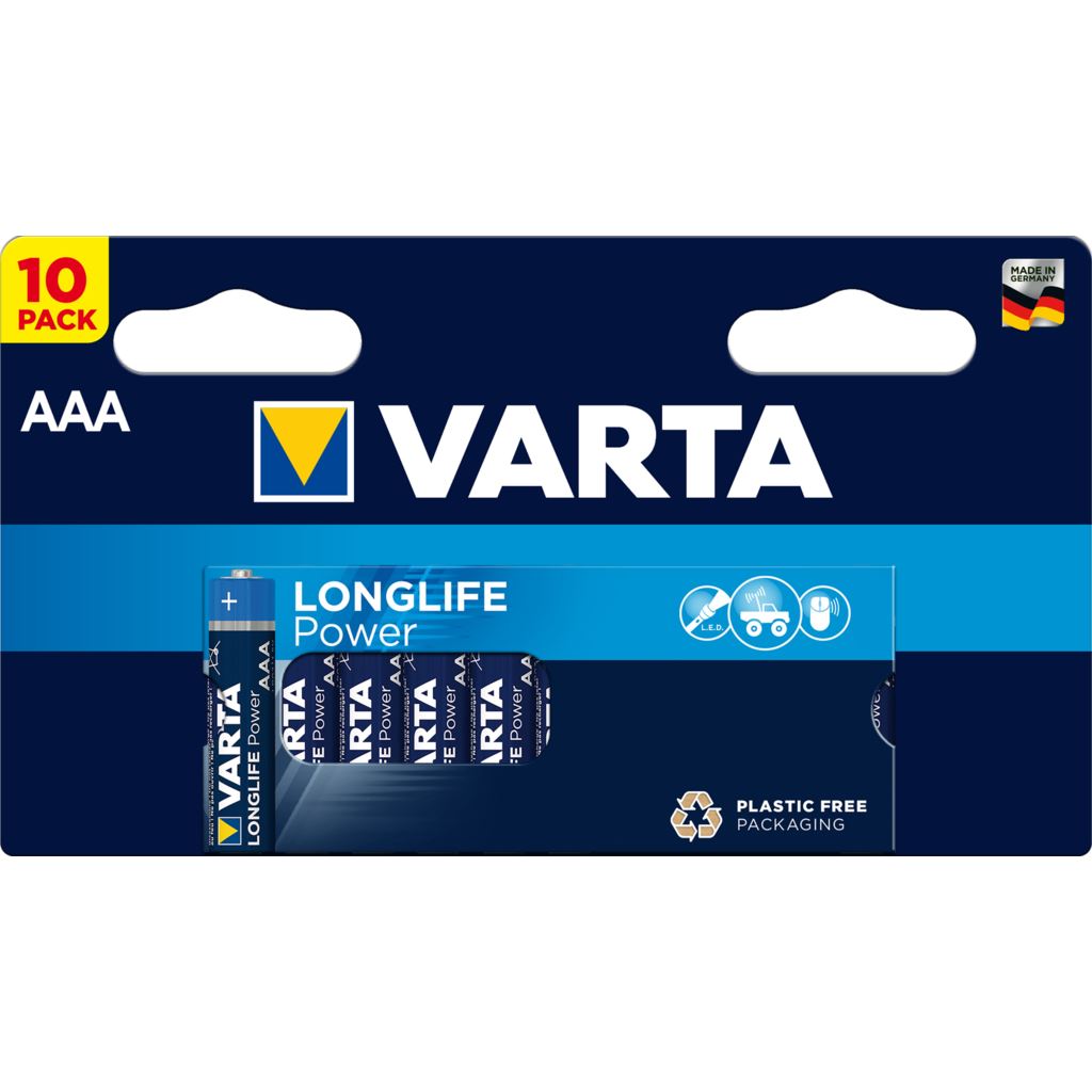 Varta Longlife Power AAA Batterier 10 st