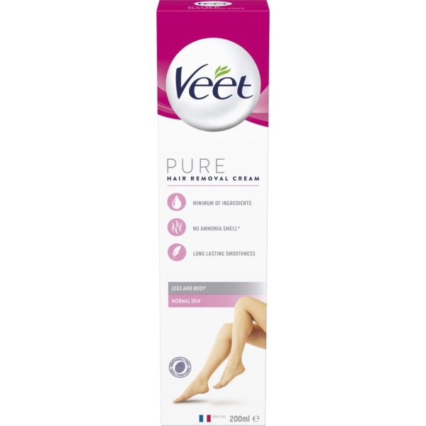 Veet Pure Hair Removal Cream Normal Skin Body & Legs 200 ml