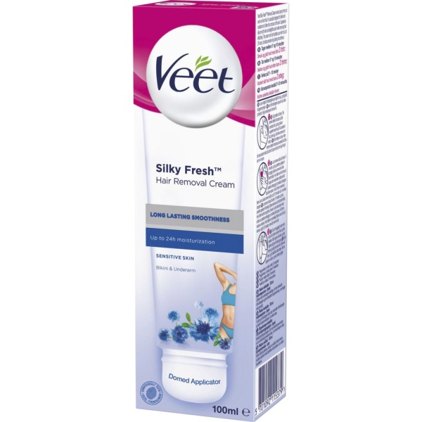 Veet Pure Hair Removal Cream Sensitive Skin Bikini & Underarm 100 ml