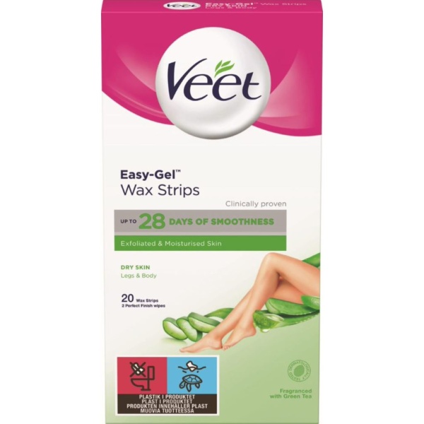 Veet Wax Strips Aloe VeraBody & Legs 20 st