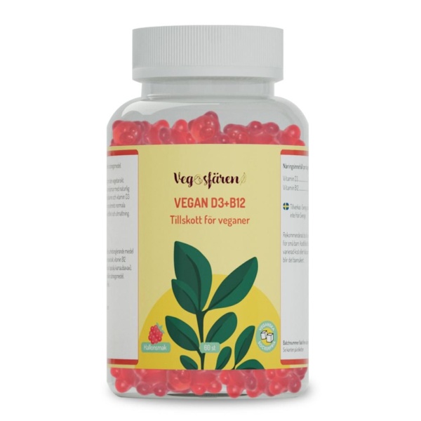 Vegosfären Vegan D3+B12 60 st